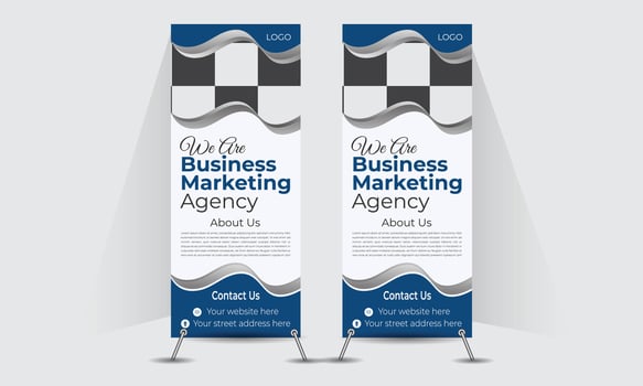 Modern Rollup banner Design template vector