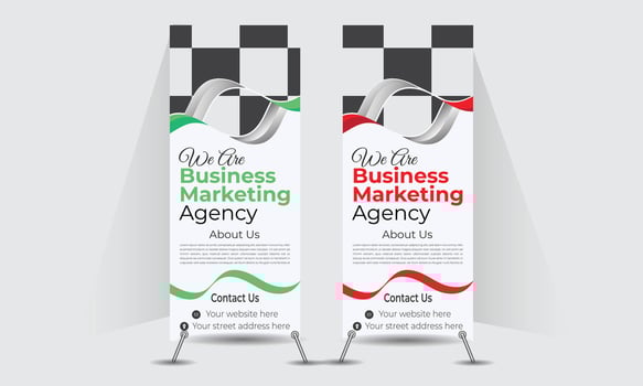 Modern Rollup banner Design template vector