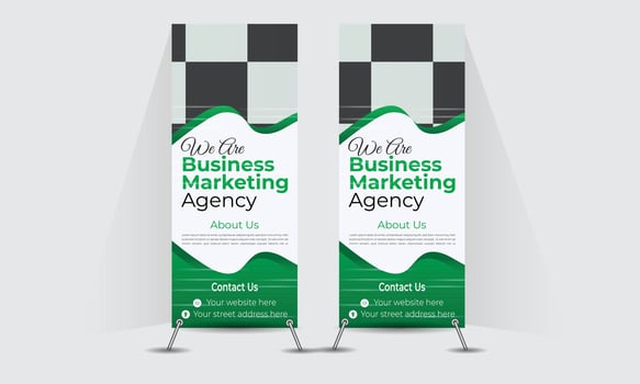 Modern Rollup banner Design template vector