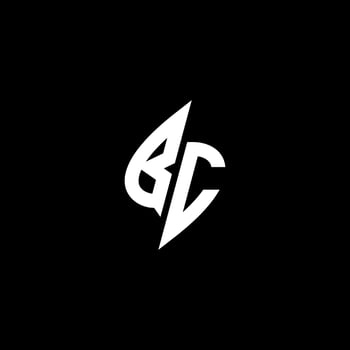 BC monogram logo esport or gaming initial concept vector