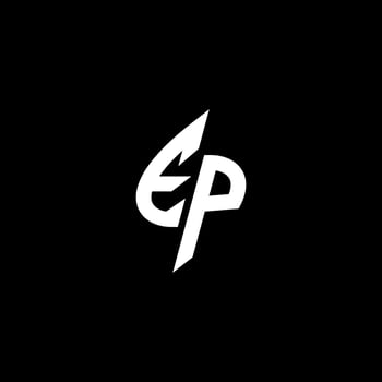 EP monogram logo esport or gaming initial concept vector