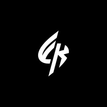 FK monogram logo esport or gaming initial concept vector
