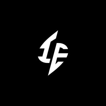 IE monogram logo esport or gaming initial concept vector
