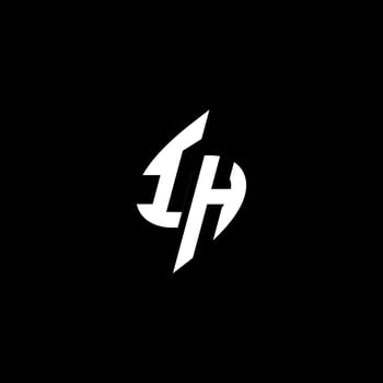 IH monogram logo esport or gaming initial concept vector