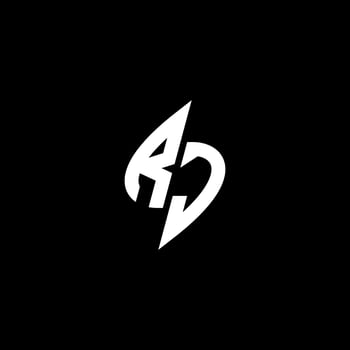 RJ monogram logo esport or gaming initial concept vector
