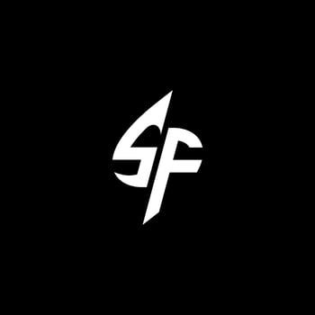 SF monogram logo esport or gaming initial concept vector