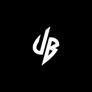 UB monogram logo esport or gaming initial concept vector