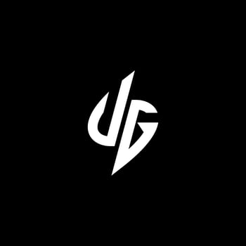 UG monogram logo esport or gaming initial concept vector
