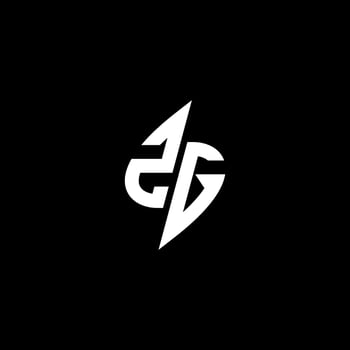 ZG monogram logo esport or gaming initial concept vector