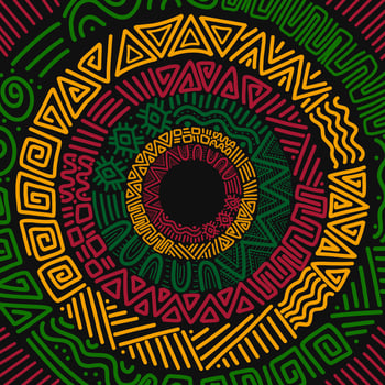 hand drawn astract africa pattern background vector