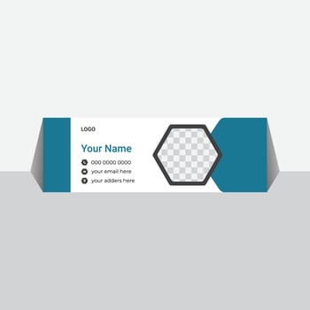 email signature design vector