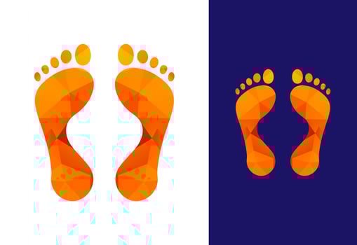 foot and foot care icon logo , and ankle healthcare, Free Vector