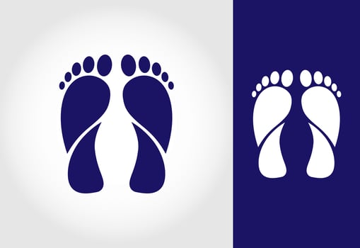 foot and foot care icon logo , and ankle healthcare, Free Vector