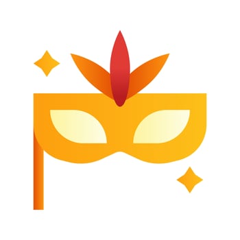 Eye mask icon in gradient fill style illustration vector design