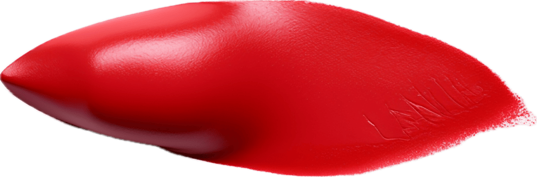 AI generated red lipstick swatch png