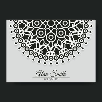 mandala style business card design vector