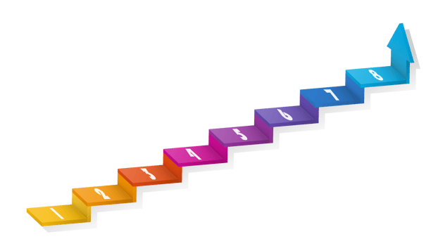 3d stair infographic elements design with 8 options, Steps or processes and marketing can be used for presentation. png