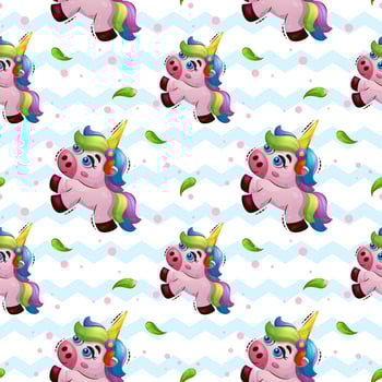 Cute unicorn pattern vector