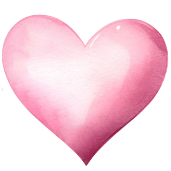 AI generated cute heart shape watercolor clip art, heart symbol of love during in love or on valentine day isolated on a white background png