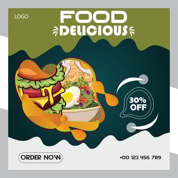food poster design template Vector