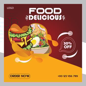 food poster design template Vector