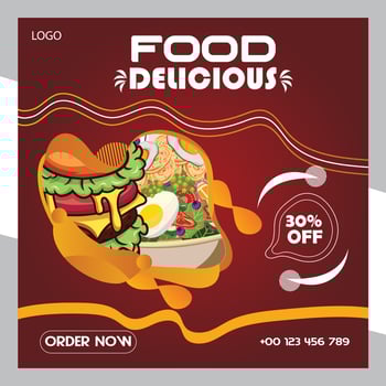 food poster design template Vector