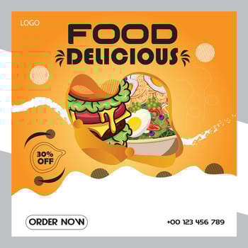 food poster design template Vector