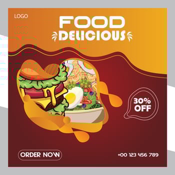 food poster design template Vector