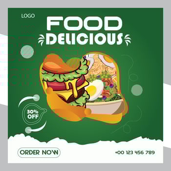 food poster design template Vector