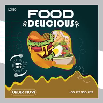 food poster design template Vector