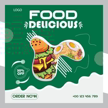 food poster design template Vector