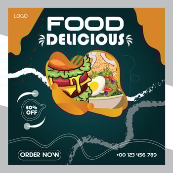 food poster design template Vector