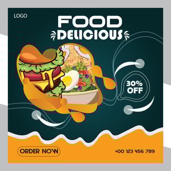 food poster design template Vector