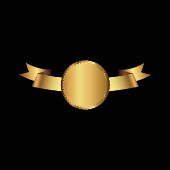 Golden Ribbon illustration vector