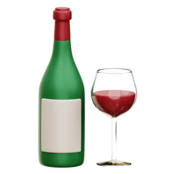 Wine 3D Icon Illustrations png