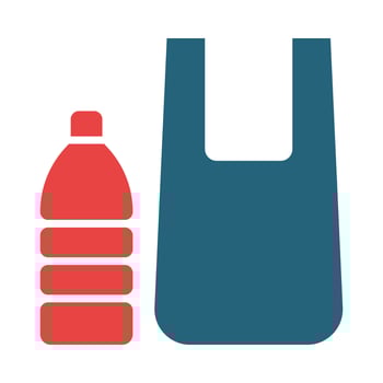 Plastic Vector Glyph Two Color Icon For Personal And Commercial Use.