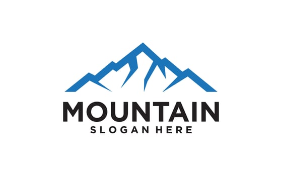 Peak mountain silhouette logo vector