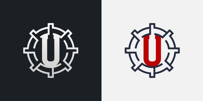 U Logo Design. Clean and Modern Letter U Logo in Round Shape vector