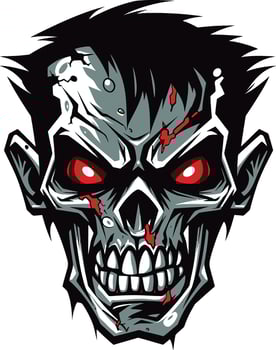 Eerie Ally Zombie Mascot Vector Zombie Buddy Mascot Vector Design
