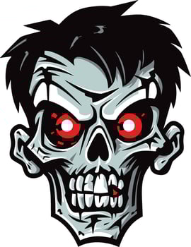 Ghastly Sidekick Zombie Mascot Zombie Buddy Mascot Vector
