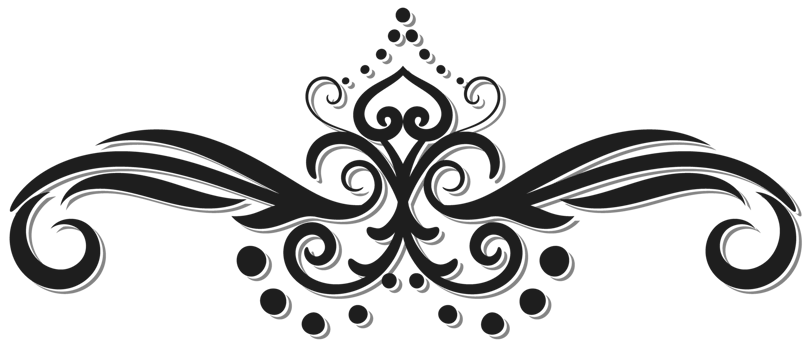 Flower border decorative design element Wedding banners, frames, labels, black lines on white. png