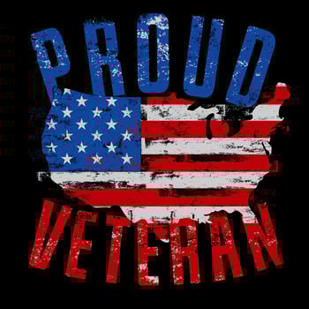 Proud Veteran US Map vector