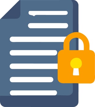a privacy document with a lock vector