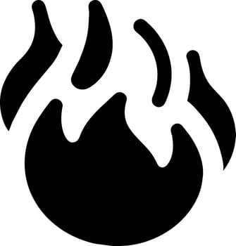 a black fire icon vector