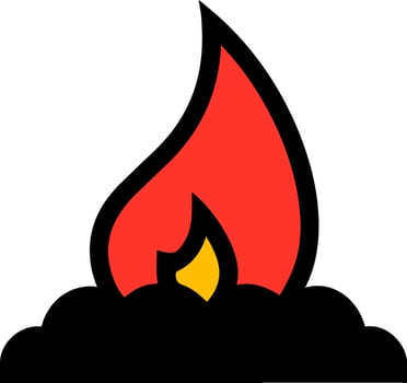 fire emoji design vector