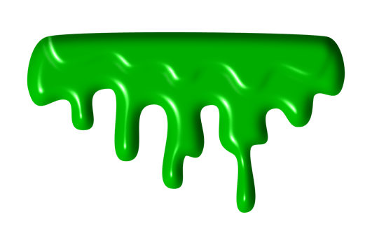 Green liquid is dripping down. png