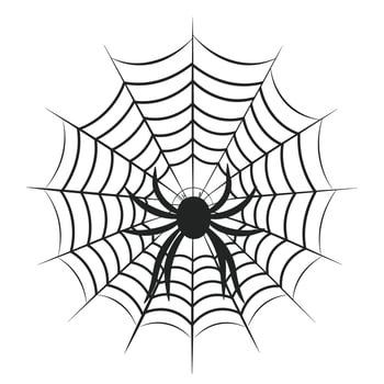 A cobweb vector isolated on a White background, A Spider web silhouette