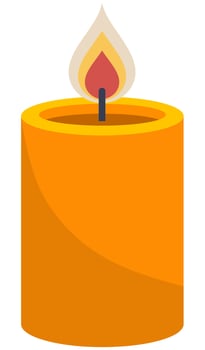 Aromatic candles flat vector illustration isolated on white background.