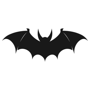 Vampire vector isolated on a white background, A silhouette of Bat flying