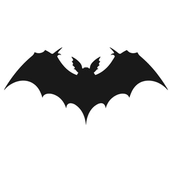Vampire vector isolated on a white background, A silhouette of Bat flying